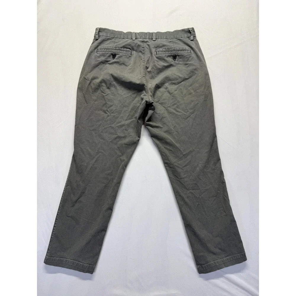 Gap Essential Khaki Slim Fit Chino Pants Mens 32x27 Gray Cotton Straight Leg